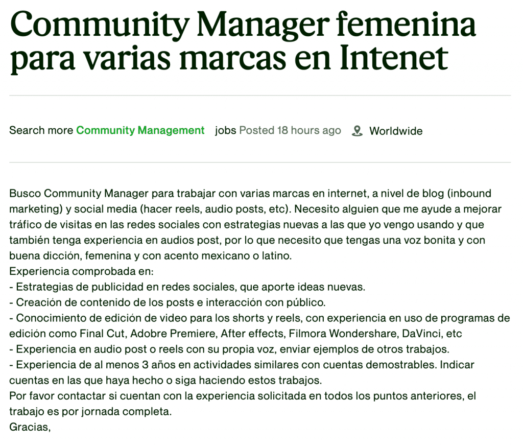 Trabajar remoto como Community Manager en 2022