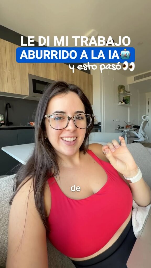 Carla contando que Claude editó su video